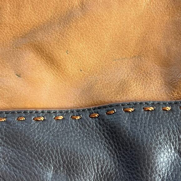 The Sak Medium Shoulder Bag Boho Two Toned Leather Braided Strap - Picture 7 of 10